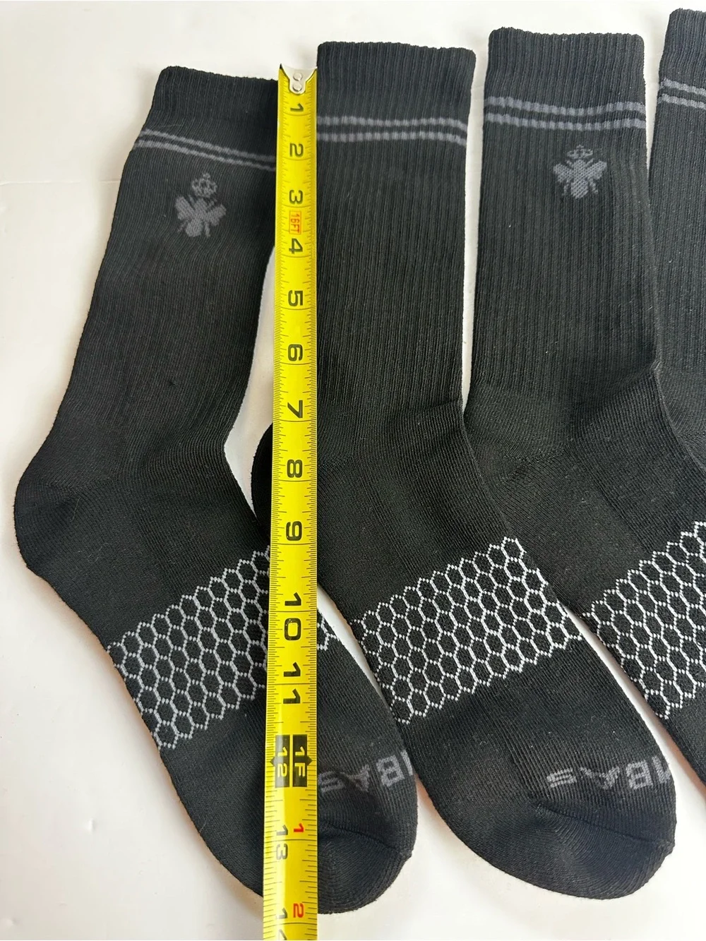 Bombas Honeycomb Calf Socks Men's Size 2 PAIRS Large Black gray